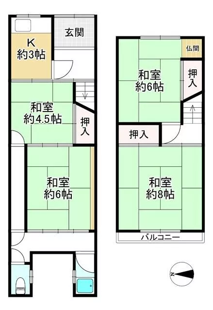 3-chome, Miyakojima, Osaka City (Kyobashi Station) 2-story 4K