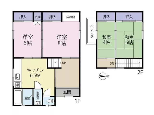 This 3SLDK house is perfect for a small family.