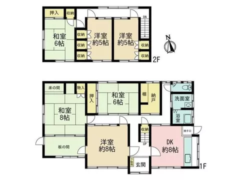 Spacious Japanese house 6DK, good sunlight, parking for 3 cars available (depending on vehicle type) - Image 2