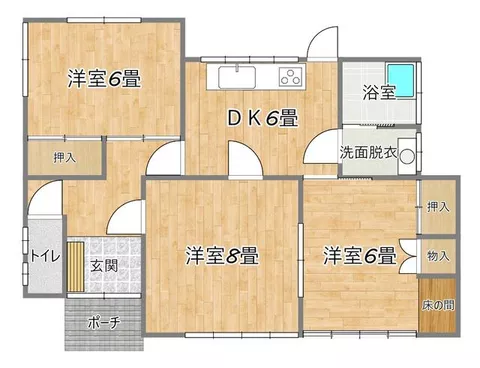 Nagasaki City, Ohama-cho, single-story building, 3DK