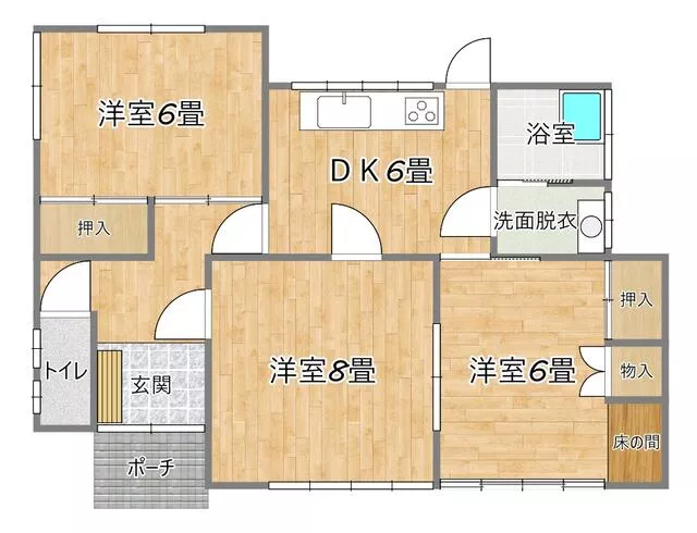 Nagasaki City, Ohama-cho, single-story building, 3DK