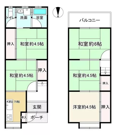 Kyoto City Ukyo Ward Sagano Kiyomizu-cho (Arisugawa Station) 2-story building 5K