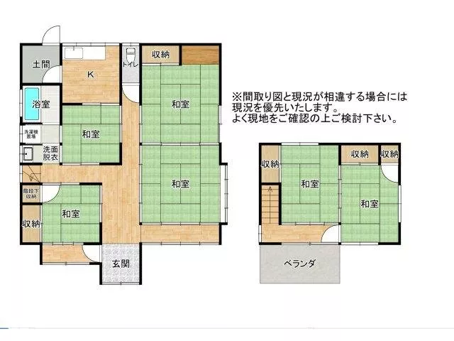 The building is old and requires renovation! A second-hand house about a 6-minute walk from Nishiwakamatsu Station.