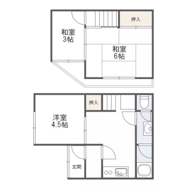 Hirakata City, Hashitani 2-chome (Kozenji Station) 2-story 3DK