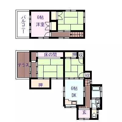 Nagasaki City, Iwaya-cho, 2-story, 4DK