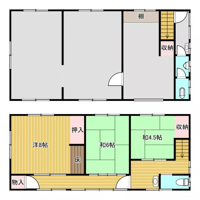 Sayou County, Sayou Town Sayou (Sayou Station) 2-story building 6DK