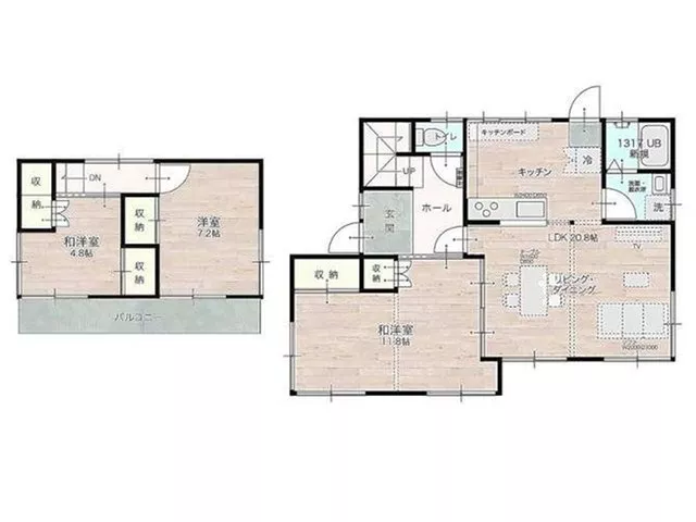Renovated house♪ The LDK is spacious at 20.8 tatami♪