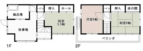 2-story building, 3DK, 1-chome, Yoshiura Shinmachi, Kure City (Yoshiura Station)