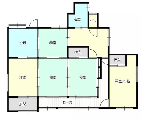Kunimachi, Higashimorokata District, Oaza Fukatune, Single-story building, 6DK