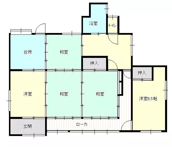 Kunimachi, Higashimorokata District, Oaza Fukatune, Single-story building, 6DK