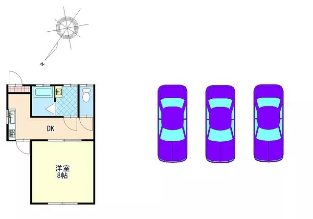 Isigun Tawaramoto-cho Oaza Ta (Kasau Station) Single-story building 1DK