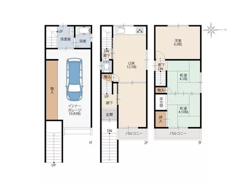 High-roof parking lot, TV monitor intercom, shutter garage
