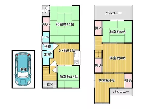 ◆Land area approximately 25 tsubo◆Garage with shutter