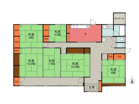 A vast 360 tsubo residential land and a well-maintained used single-story house.