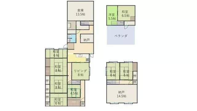 Tonami City, Shogawa Town, Kanaya 2-story 10DK