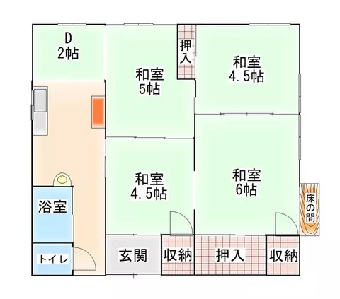 Kagoshima City, Tanoue 3-chome (Kanda (Transportation Bureau Front) Station) Single-story 4DK