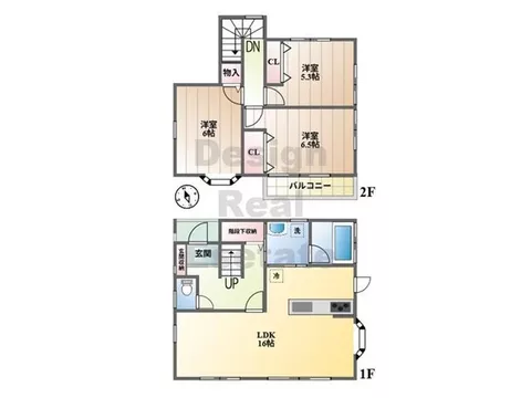 A bright house with sunlight pouring in ／ Open kitchen ■ Spacious LDK of 16 tatami mats ■ Parking for 2 cars in parallel - Image 3