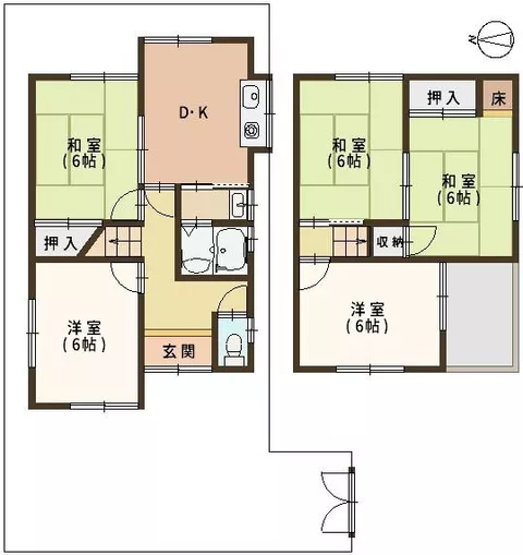 Habikino City Nishiura 3-chome (Furuichi Station) 2-story 5DK