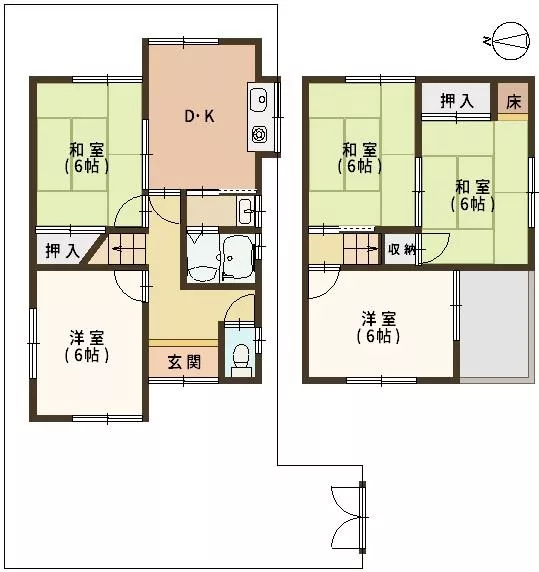 Habikino City Nishiura 3-chome (Furuichi Station) 2-story 5DK