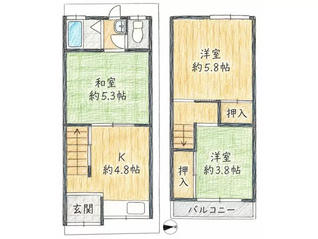 Kintetsu Nara Line "Higashihanazono" Station, 10 minutes on foot! A convenient living environment with nearby convenient facilities.