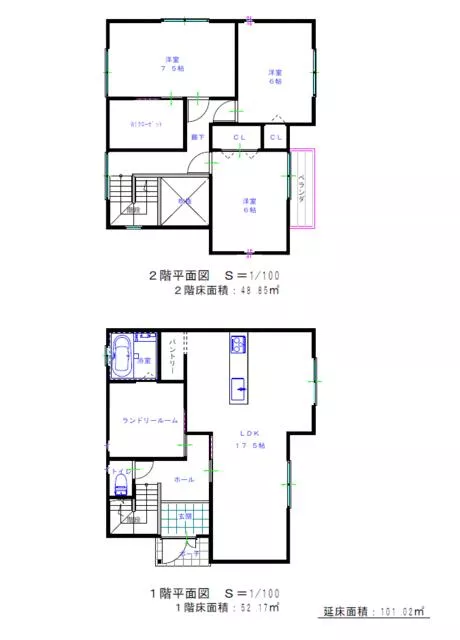 Nakama City, Dote-no-uchi 3-chome (Kibougaoka High School-mae Station), 2-story building, 3SLDK
