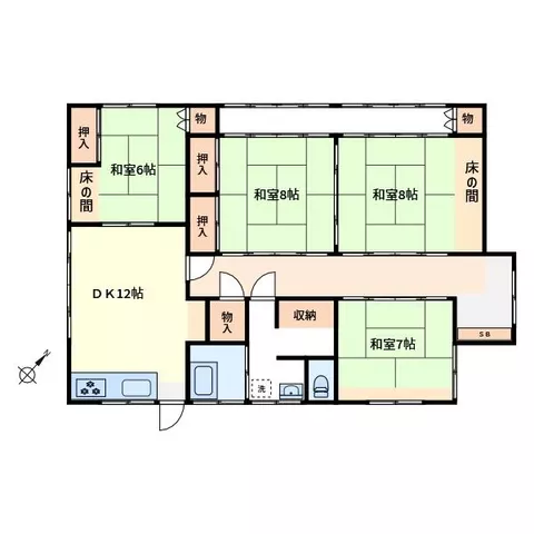 Iida City, Shimokuzaka, Chikuhira (Dasaka Station) 2-story building 6DK