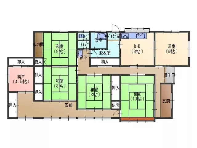 Enouchi, Minami-Kogouda, Misato-cho, Toda-gun （Kogouda station） Single story house, 5SDK

5SDK 3.8 million yen