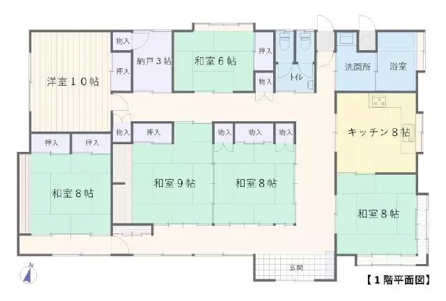 Kurihara City, Ushikawa Minami-go, Toho (Kurikoma Kogen Station), single-story building, 6DK