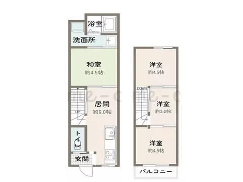 A terrace house just 3 minutes on foot from JR San'in Main Line Hanazono Station is now available at a new price♪
