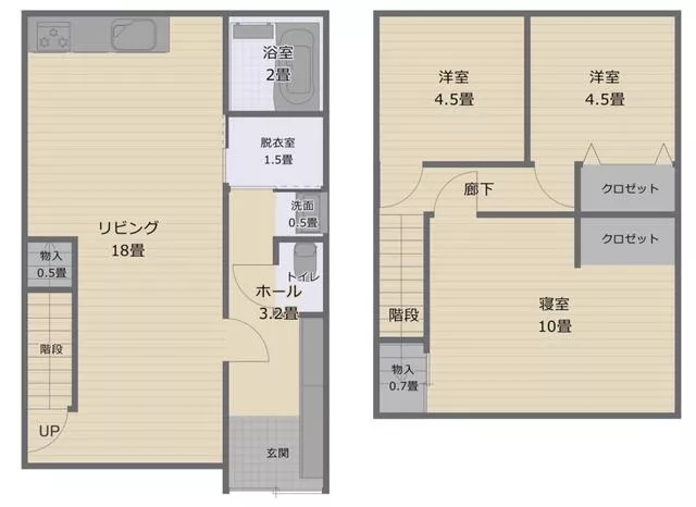Akita City, Shogun no Higashi 3-chome (Tsuchizaki Station) 2-story building 4LDK