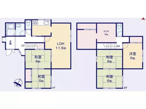 Quiet residential area ♪ Good sunlight! Two toilets available!