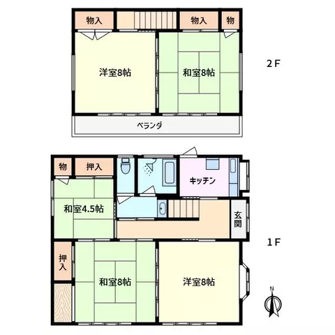 Kiryu City, Kawauchi-cho 4-chome (in front of Kiryu Stadium Station) 2-story building 5K