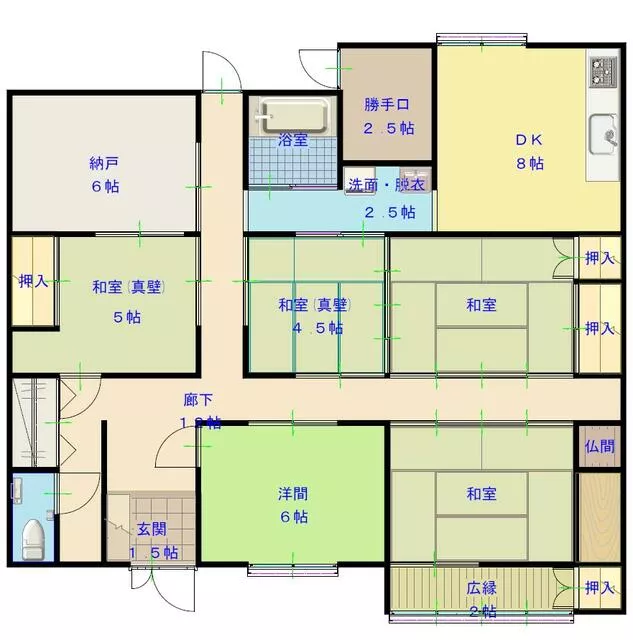 Saijo city, Tezui (Ishizuchi station) Single story house, 5DK

Saijo