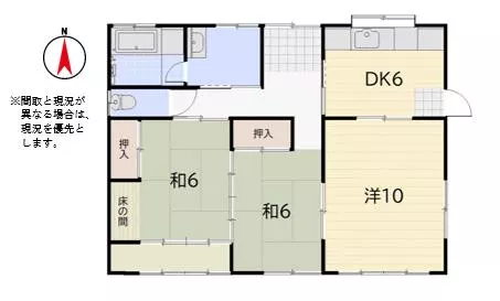Taki-gun, Taki-cho, Tsuru, single-story building, 3DK