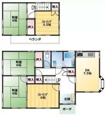 Hachinohe City, Ishidō 3-chome (Naganao Station) 2-story building 5DK
