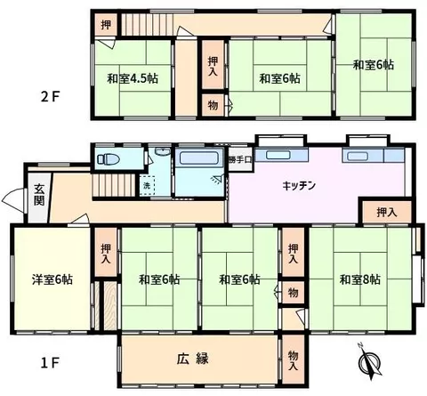 Midori City, Omama Town Kirihara (Omama Station) 2-story building 7DK