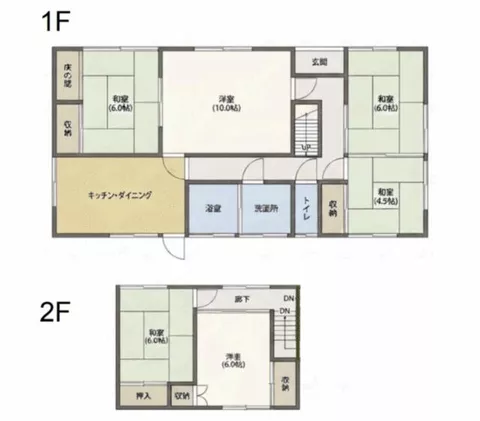 Fukuyama City, Kamo Town, Aza Kamikamo (Michiue Station) 2-story building 6DK