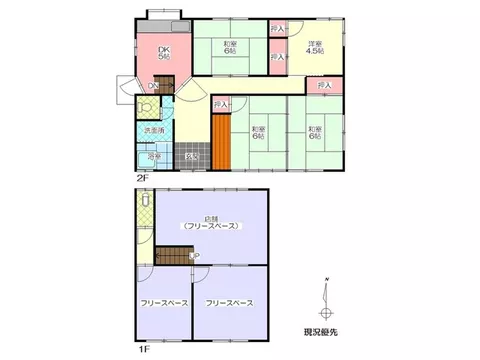 This property can be used as a residence or a store. There are many warehouses and storage spaces, and it can accommodate about 5 cars.