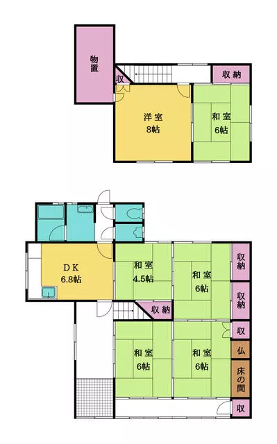 Fukuchiyama City, Oe Town Kamino (in front of Oe High School Station), 2-story, 6DK