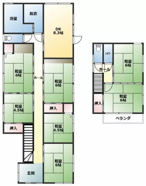 Fujioka City, Oniishi (Danso Station) 2-story building 7DK