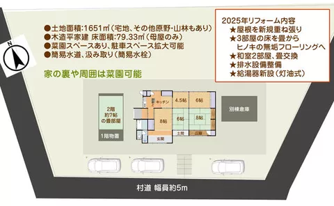 Yoshino County, Totsukawa Village, Oaza Kamikuzugawa (Gojō Station) Single-story building 5DK - Image 2