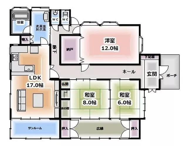 Miyakonojō City, Iso Town, single-story building, 3LDK
