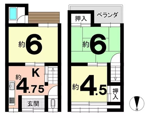 Hayanonochou, Saeki Iwaya no Uchi, Kameoka City, 2-story, 3K