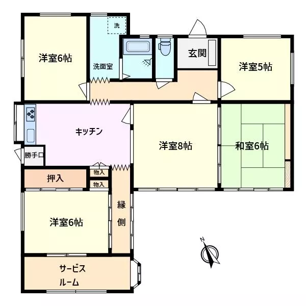 Kiryu City, Hirosawa-cho 3-chome (Asami Station) Single-story building 5DK