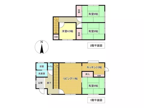 A spacious 4LDK with a total floor area of 96.0㎡! Parking for 3 cars to support your car lifestyle♪