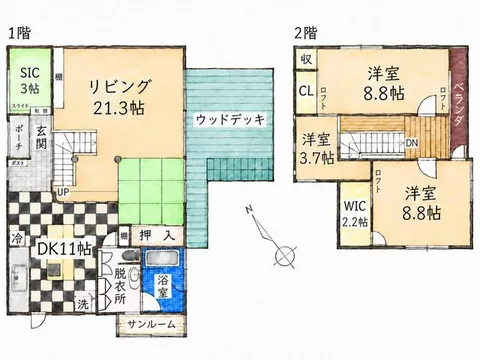 Kagoshima City, Honjocho, two-story building, 4SLDK - Image 2