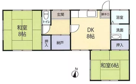 Isehara City, Higashi-Otake (Isehara Station), single-story building, 2DK