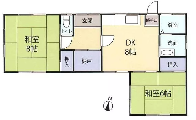 Isehara City, Higashi-Otake (Isehara Station), single-story building, 2DK