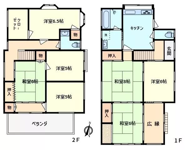 Kiryu City, Hishimachi 3-chome (Nishi-Kiryu Station) 2-story building 7DK