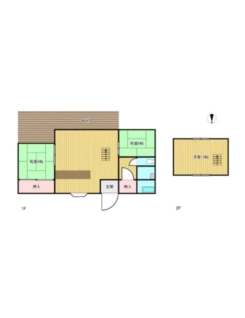 Minami-Saku District, Sakubo Town, Oaza Hachigun (Yachihō Station) Single-story building 2DK